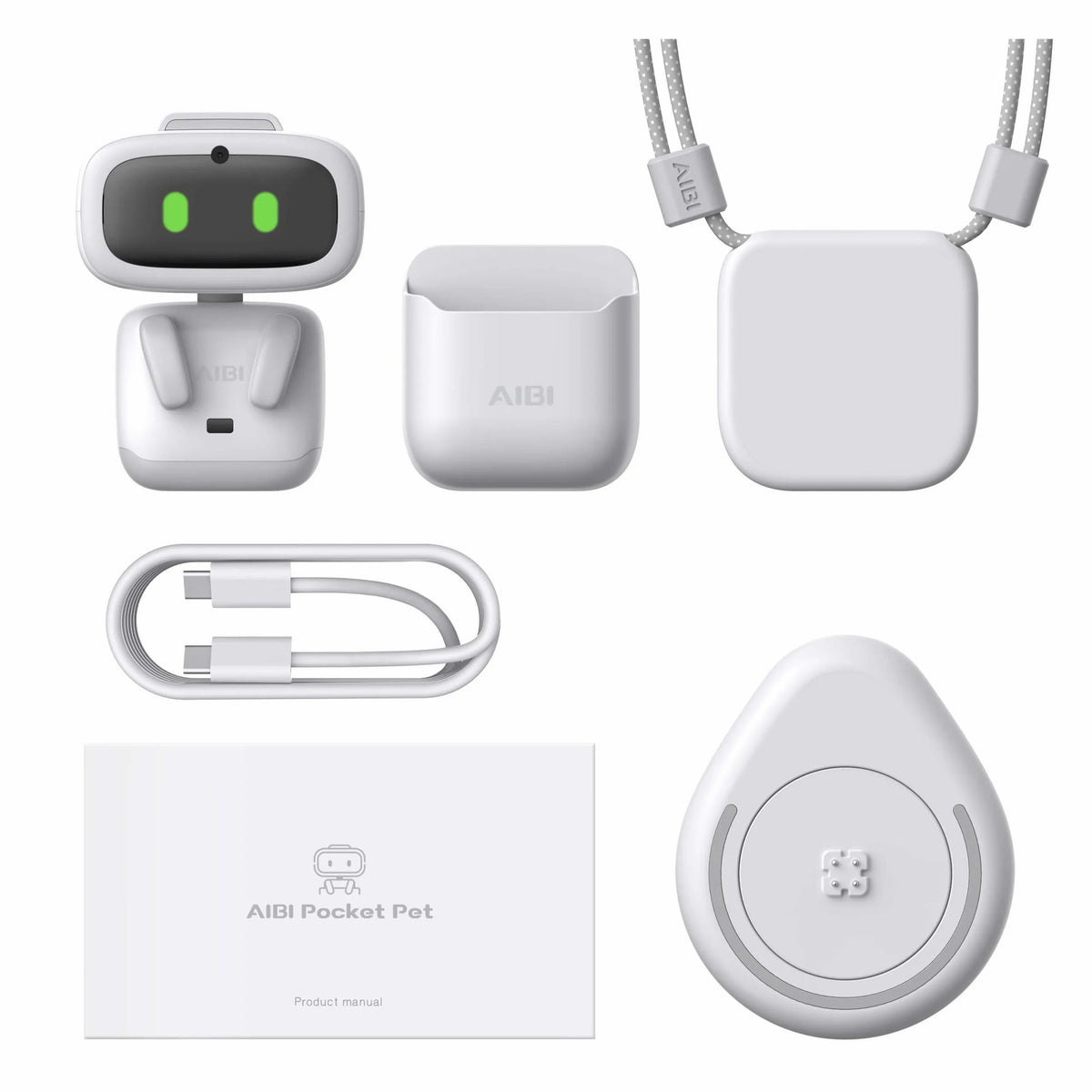 Authentic AiBi Robot Smart Pocket Electronic Pet Desktop Toy for Home Companionship with Chinese-English Two-Way Conversation