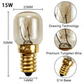 Bulb Oven Bulb 15W 25W Microwave Oven Lamp High Temperature Resistant E14 Himalayan Salt Crystal Lamp