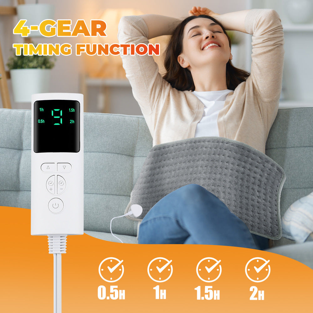 9-level temperature control 4-speed timed heating pad warm therapy small electric blanket