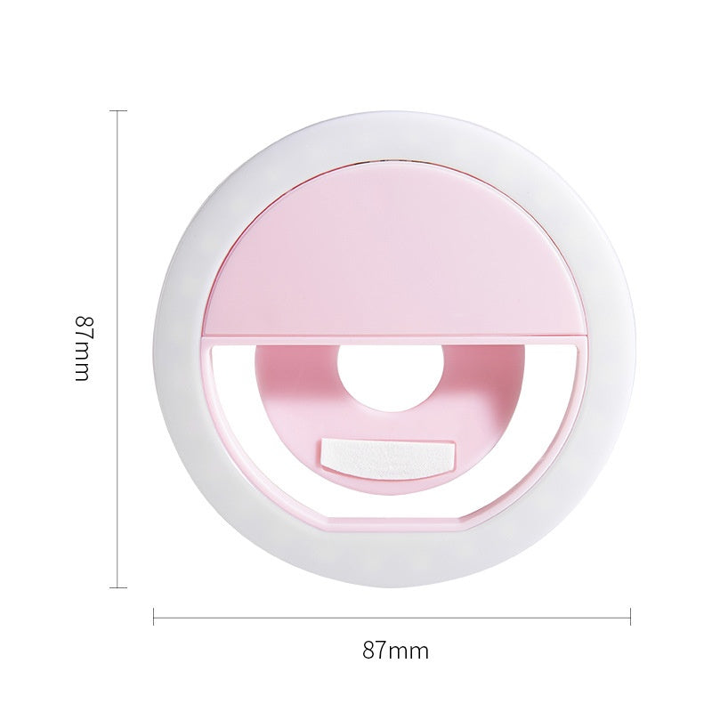 Rechargeable Phone Light for Live Streaming, RK12 Clip-on Selfie Light, Portable Lighting for Photography