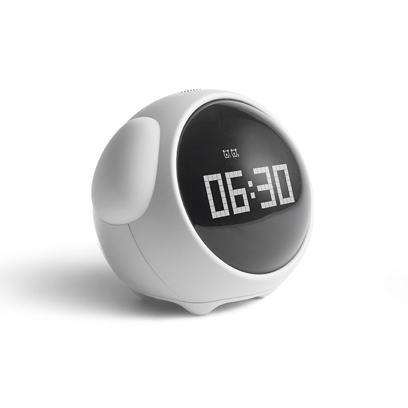Cartoon Alarm Clock with Temperature Display, Bedside Night Light  Alarm Clock